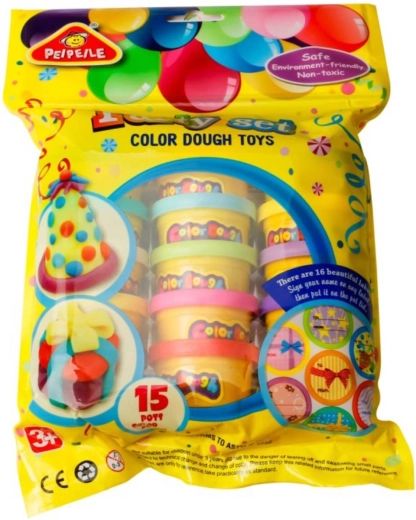 Colored Modeling Clay – Large Creative Party Set (15 Cups)