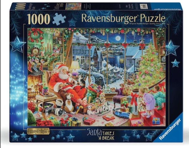 Пъзел Ravensburger лимитирано издание № 30: Дядо Коледа си почива – 1000 части