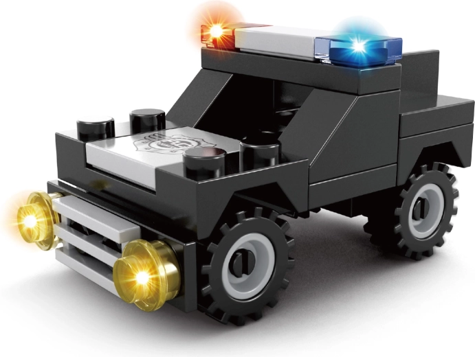 Compatible BLOXO building set, police car, 31 pieces