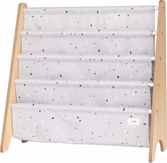 3 Sprouts стойка за книги recycled terrazzo/light gray