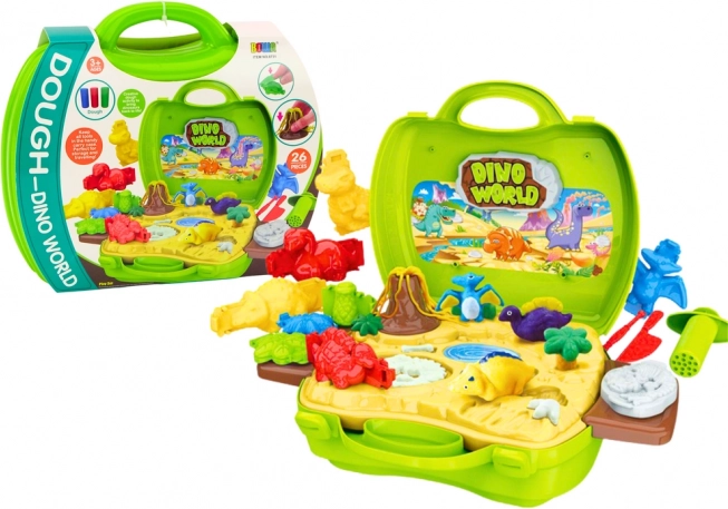 Play-Doh Dinosaur World in a Carry Case – Molds and Tools, Green