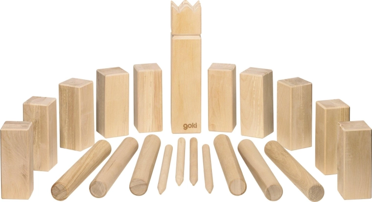 Kubb – викингска игра на открито в памучна торбичка