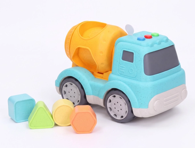 Shape-Sorting Cement Mixer with Light and Sound Effects 15 cm - 1 piece