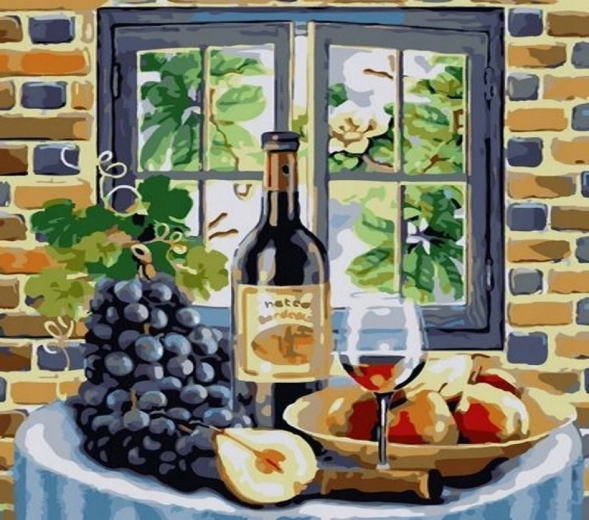 NORIMPEX Paint by Numbers Wine and Fruit 40 × 50 cm
