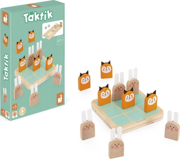 Janod - Two Strategic Games in One: Tic-Tac-Toe and Race Tactic for Children Aged 5 and Up