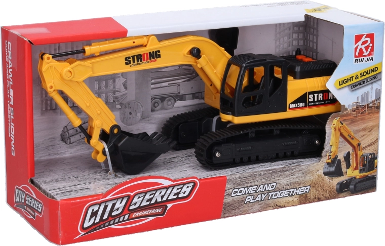 Excavator with Light and Sound Effects, 28 cm