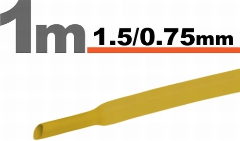Yellow heat-shrink tubing 1.5 / 0.75 mm