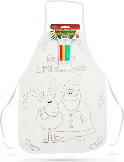 Children's coloring apron with markers - 1 piece