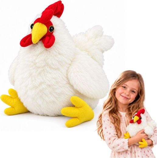 Plush White Hen 20 cm