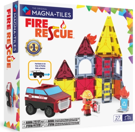 MAGNA-TILES магнитен конструктор Пожарникари (27 части)