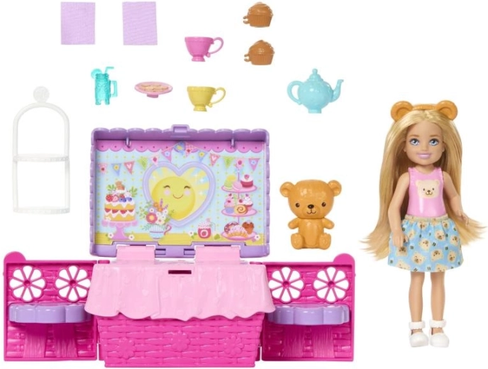 Barbie Chelsea Tea Party – play set with picnic basket and accessories
