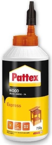 Бързовтвърдяващо лепило за дърво PATTEX Express D2 250 г