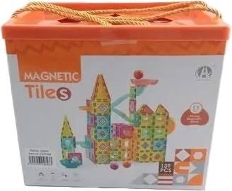 Magnetic Castle Marble Run Construction Set, 139 Pieces