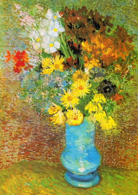 Насладете се на пъзел Vincent van Gogh: Ваза със седмокраски и анемонии – 1000 части
