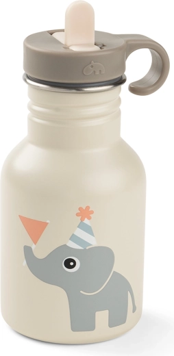 Done by Deer stainless steel kids’ bottle Celebration, sand 350 ml
