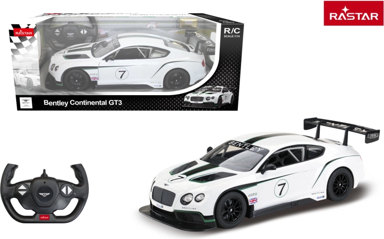 Rastar RC car Bentley Continental GT3 1:14 white