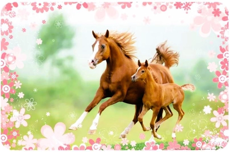 Table mat with horse motif