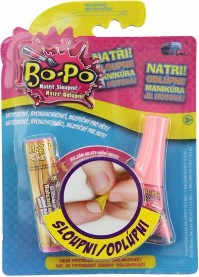 Set of Peel-Off Nail Polish and Lip Balm Bo-Po