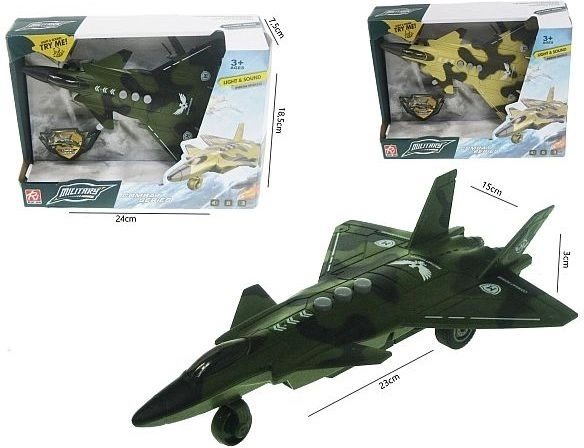 Military aircraft with light and sound effects 23 cm HAU13