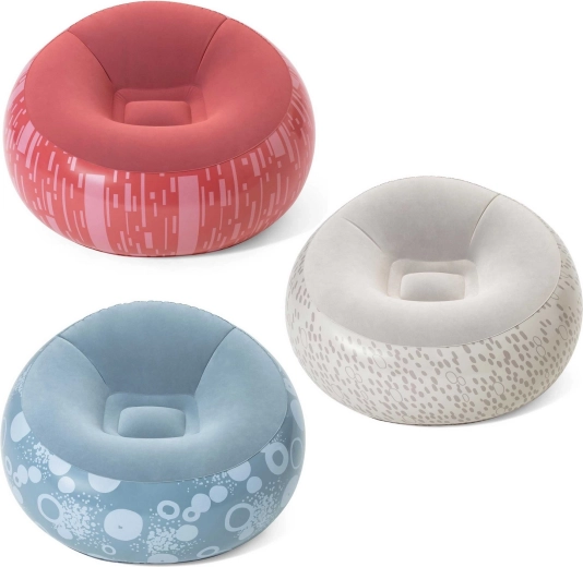 Bestway inflatable pouf chair, blue, 112 × 112 × 66 cm