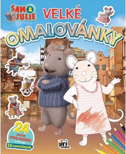 Large Coloring Book Mouse House Sam & Julie