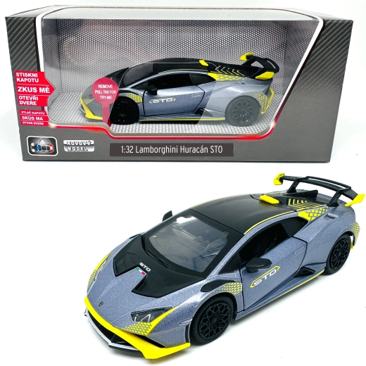 Metal Lamborghini Huracán STO Model with Lights and Sound, 1:32 Scale
