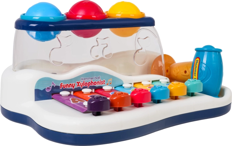 2-in-1 Musical Toy Xylophone with Hammer and Balls