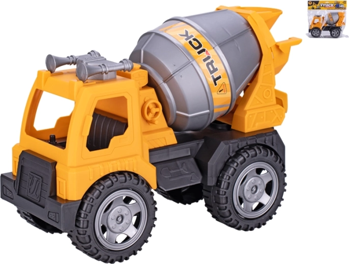 Plastic toy concrete mixer truck 30 cm with freewheel