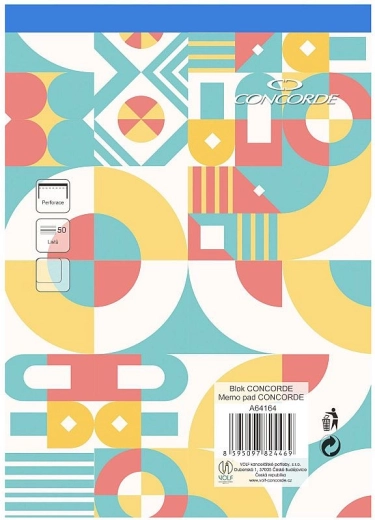 CONCORDE Pad A5 plain, 50 sheets