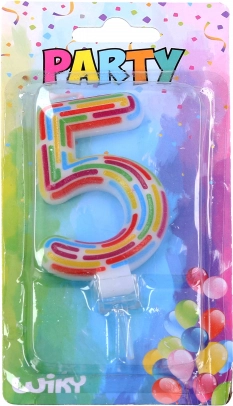 Парти свещ цифра 5 – тирета