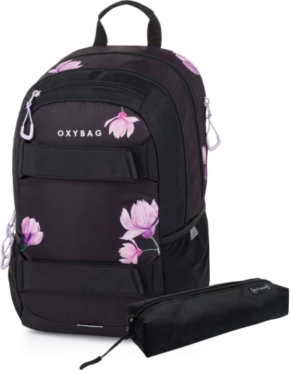 Ученическа раница с несесер OXY Sport Flowers