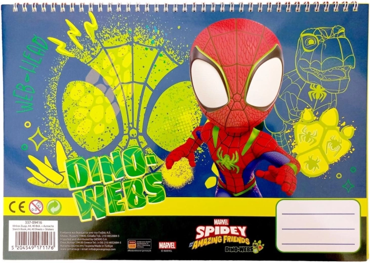 Спирален блок със стикери Spidey A4 - 1 брой