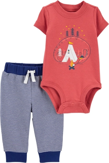 Carter's 2-piece set for boys Dino Stripes (short-sleeve bodysuit + sweatpants) 12 m – 6m