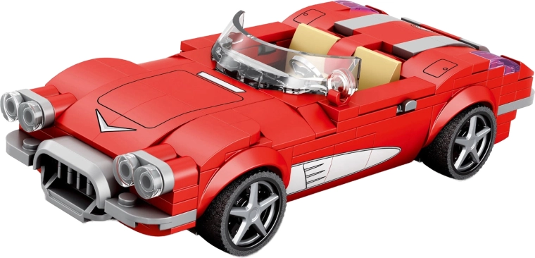 Red Convertible Building Set with 311 Pieces