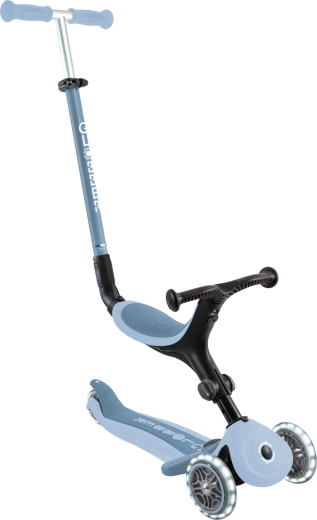 Globber Go-up active lights ecologic 3в1 тротинетка с LED колелца blueberry