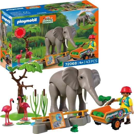 Playmobil Animals & Friends слон с гледачка и аксесоари, 43 части