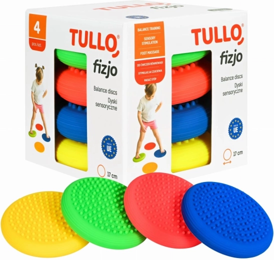 Сензорни балансиращи дискове с масажни точки, комплект 4 бр.