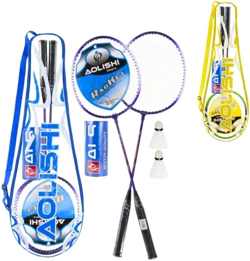 Badminton set in a carrying case (2 rackets and 2 shuttlecocks) – 2 color variants