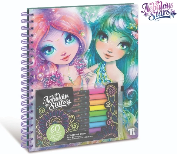 Nebulous Star Coloring Book with Black Pages