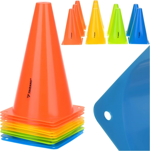 Training cones Trizand 10 pcs, 23.5 cm