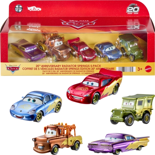 Mattel Disney Pixar Cars юбилейна колекционерска серия – комплект от 5 метални колички за 20-годишнината