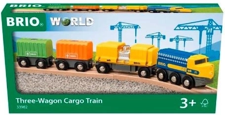 BRIO товарен влак с три вагона