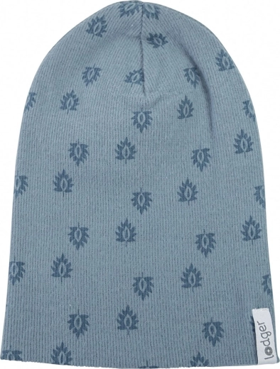 Lodger cotton ribbed beanie hat print rib ocean 0–6 months