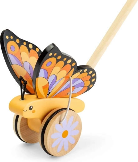 Bigjigs Toys дървена играчка за бутане пеперуда