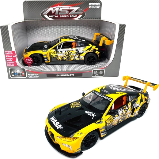 Metal BMW M4 GT3 model with lights and sound 1:24