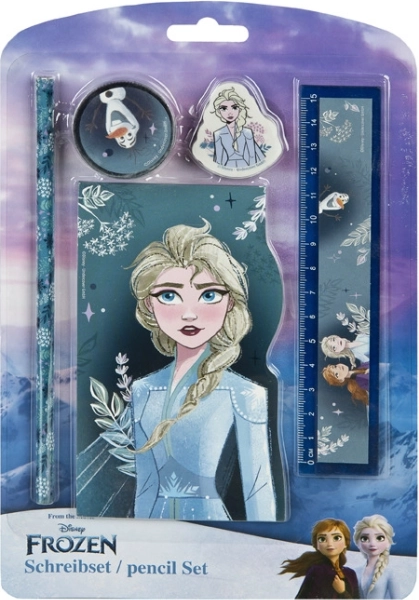 Училищен комплект FROZEN – молив, гума, линия, бележник (5 бр.)