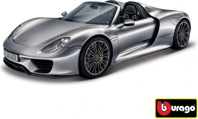 Bburago 1:24 Porsche 918 Spyder Metallic Gray 18-21076