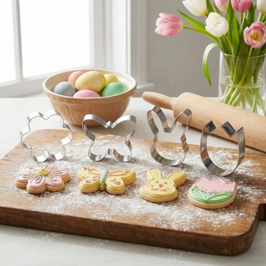 Easter Cookie Cutters, Assorted Shapes, 4 pcs