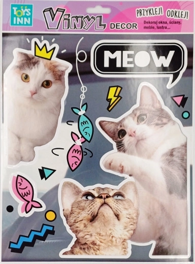 Meow Cat Vinyl Stickers