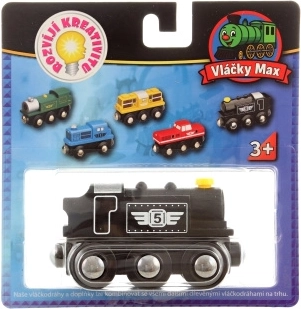 Maxim wooden diesel locomotive – black
